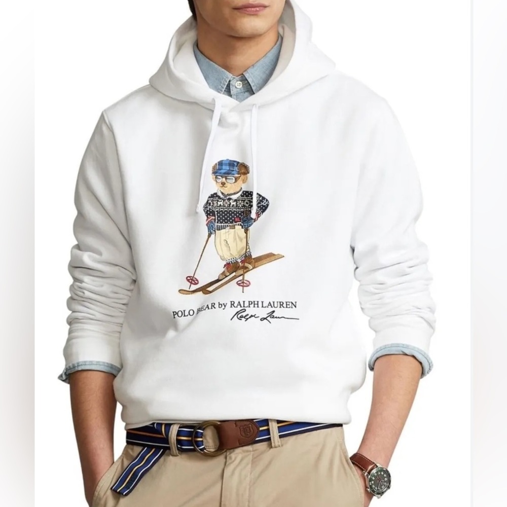 Polo by Ralph Lauren White Hoodie with Ski Bear